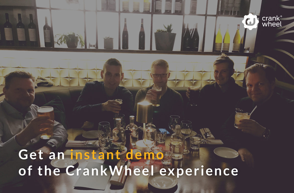 CrankWheel team having fun