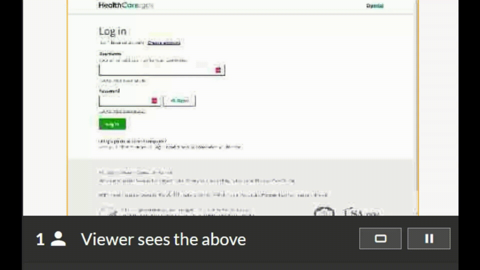 Remote control in a screen share open enrollment health insurance log in