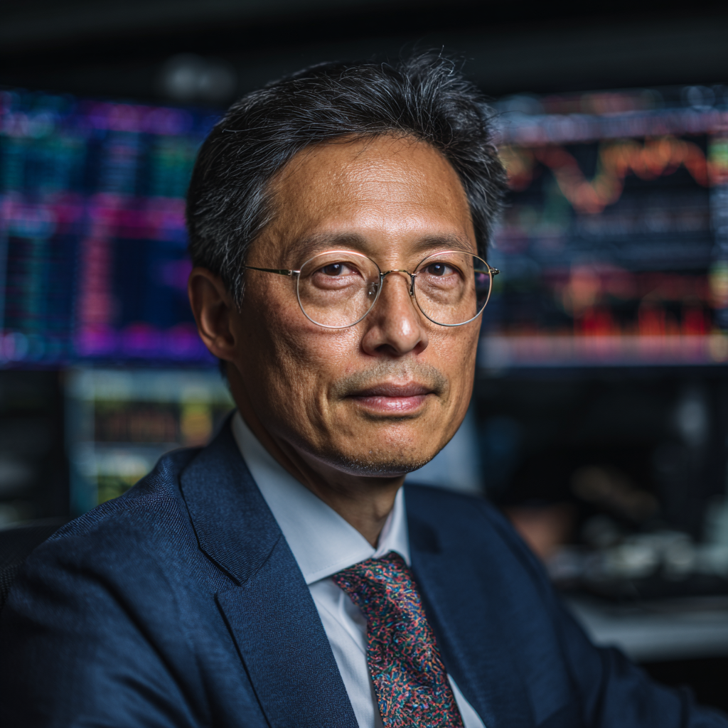 AI-generated photo of the fictional persona Robert Zhang who is an imagined Fund Manager