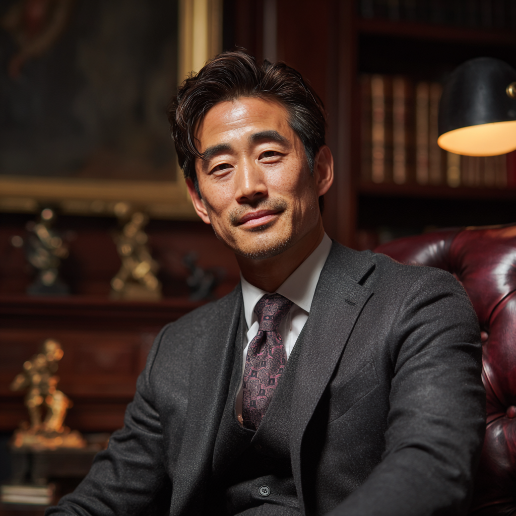 AI-generated photo of the fictional persona David Kim who is an imagined Private Banking Advisor